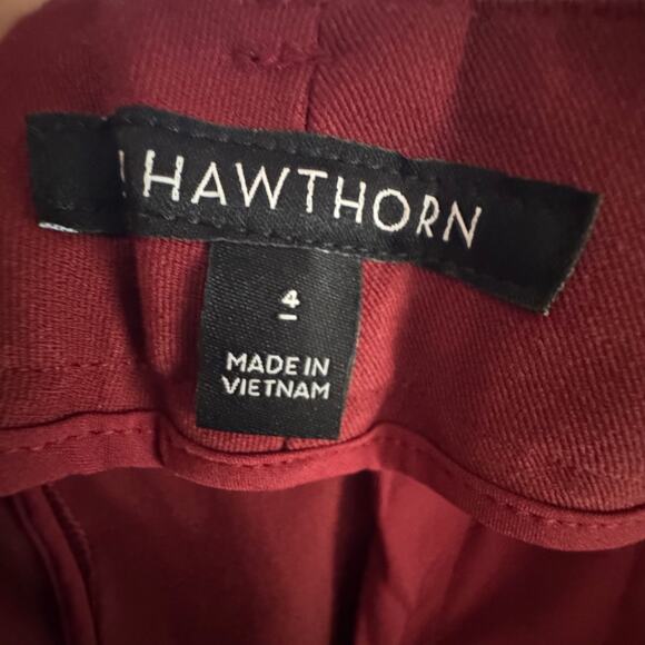41 Hawthorn Adjustable Hem Pants Merlot Red NWT Women’s Size 4 Regular Fit - Picture 8 of 10